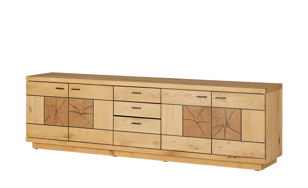 Comoda Tv Cu 4 Usi si 3 Sertare Dakota, Furniruit, 225.3 Cm