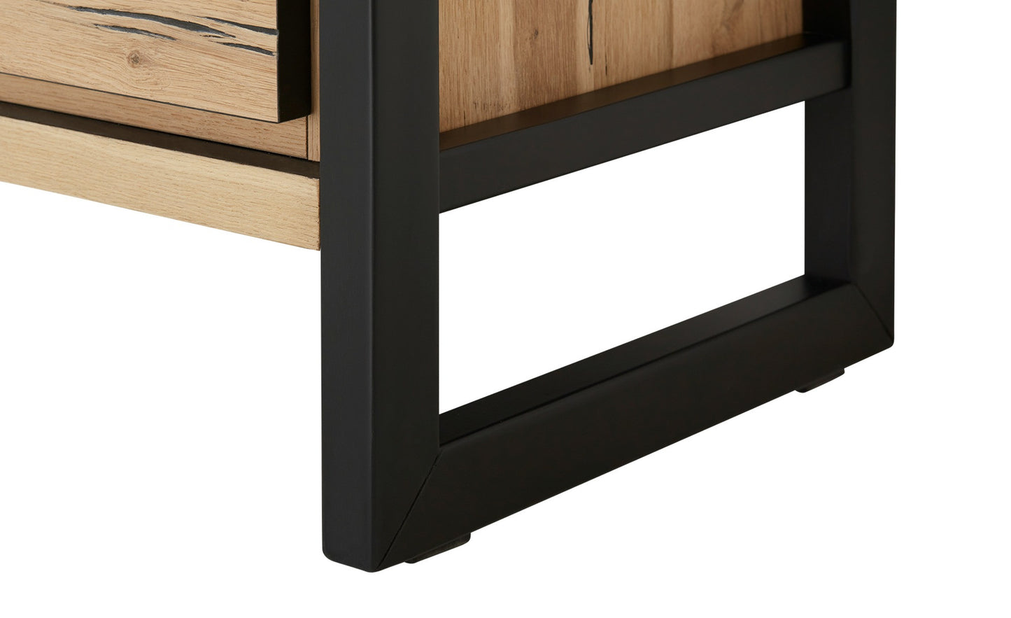 Pantofar Cu 4 Usi Si 2 Sertare Reno, Furnir Din Lemn Masiv, Smoked Oak,108 Cm