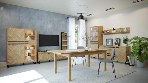 Vitrina Solletico Stejar Bartex Si Stejar Spica, 63.4 Cm