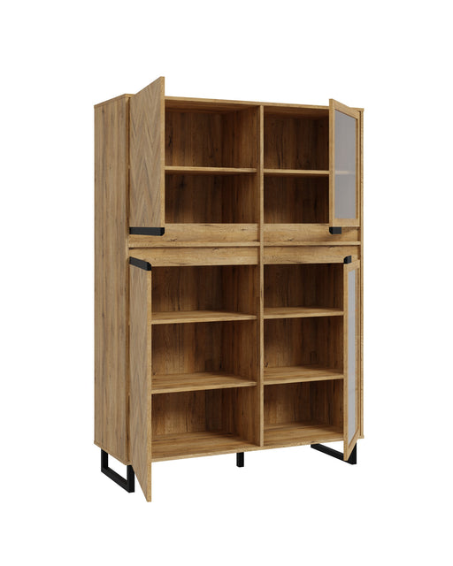 Vitrina Solletico Stejar Bartex Si Stejar Spica, 114.9 Cm