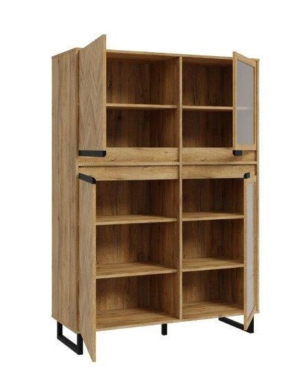 Vitrina Solletico Stejar Bartex Si Stejar Spica, 114.9 Cm
