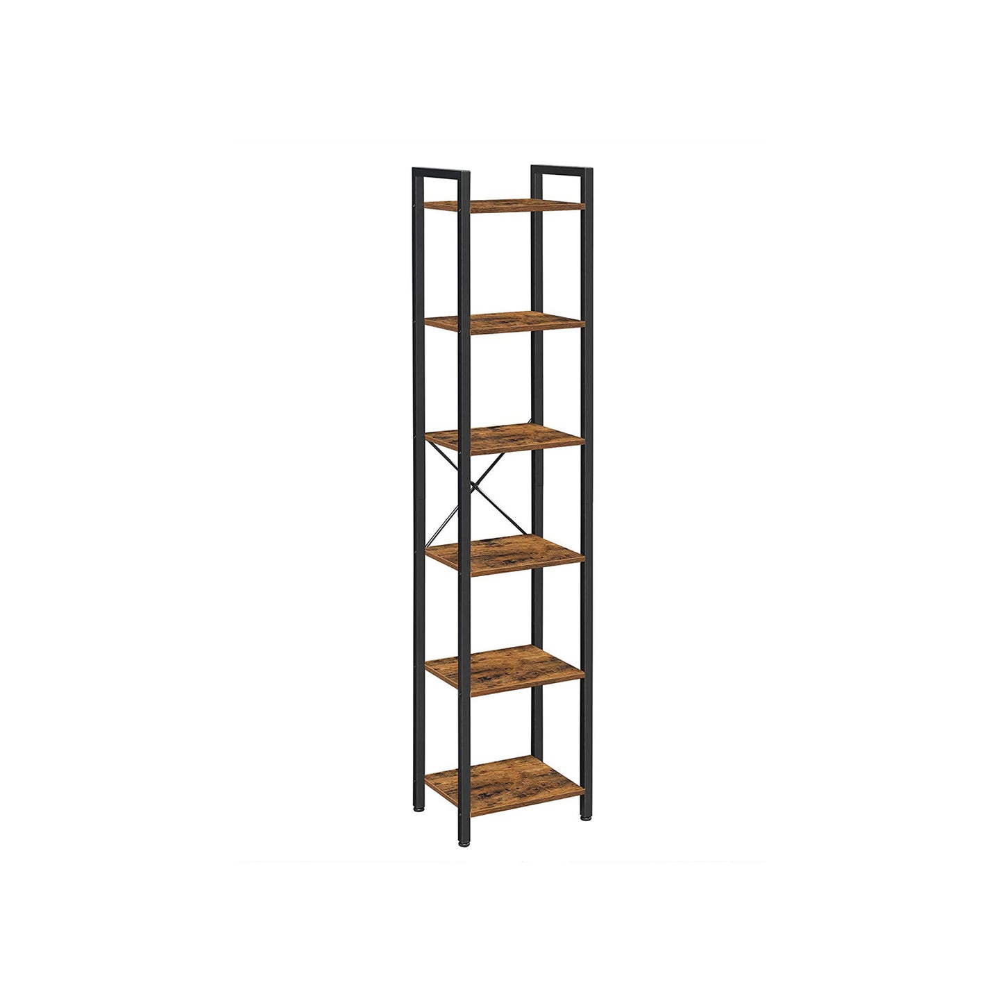 Raft Depozitare Cu 6 Niveluri, Maro&Negru, 40 x 187,5 x 30 Cm
