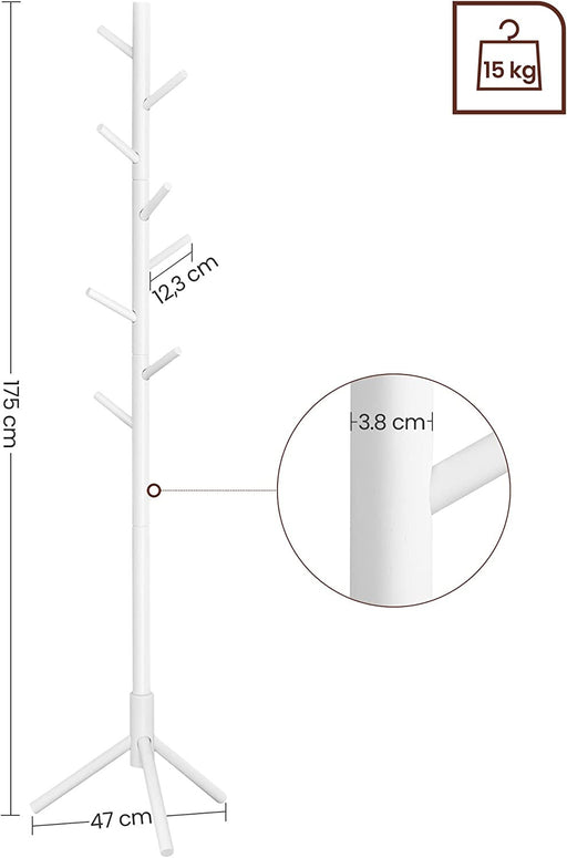 Cuier Pentru Haine Autoportant Alb, 47 Cm
