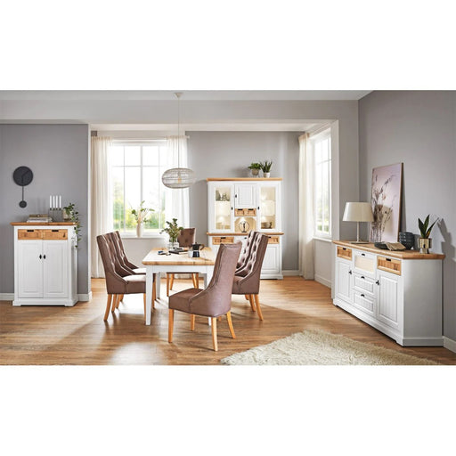 Masa Extensibila Tivoli Alb Si Natur, 140/185 X 82 X 77.5 Cm