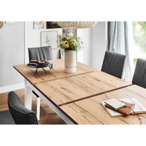 Masa Extensibila Tivoli Alb Si Natur, 140/185 X 82 X 77.5 Cm