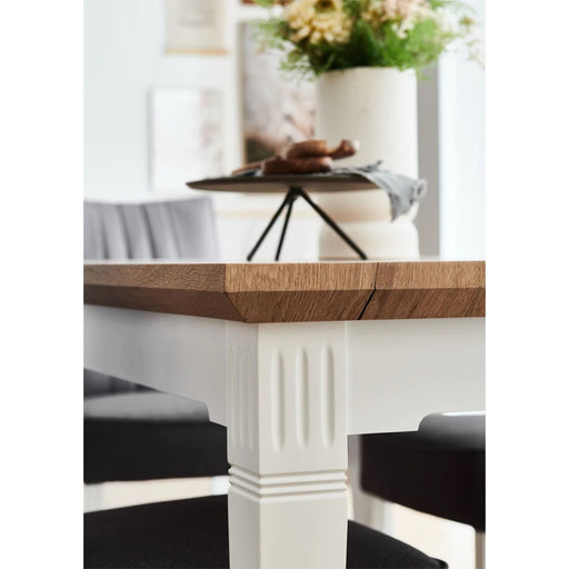 Masa Extensibila Tivoli Alb Si Natur, 140/185 X 82 X 77.5 Cm