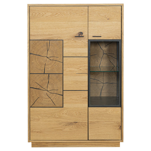 Comoda Bar Urbano Oak Cu 2 Usi, Stejar Rustic Si Negru, 87 Cm