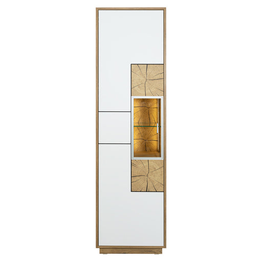 Vitrina Urbano White Cu 1 Usa Alb Si Natur, 54.5 Cm