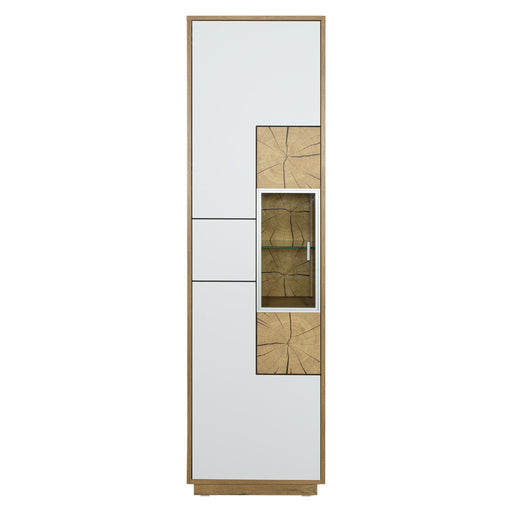 Vitrina Urbano White Cu 1 Usa Alb Si Natur, 54.5 Cm