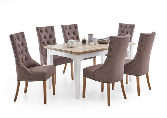 Masa Extensibila Tivoli Alb Si Natur, 180/235 X 90 X 77.5 Cm
