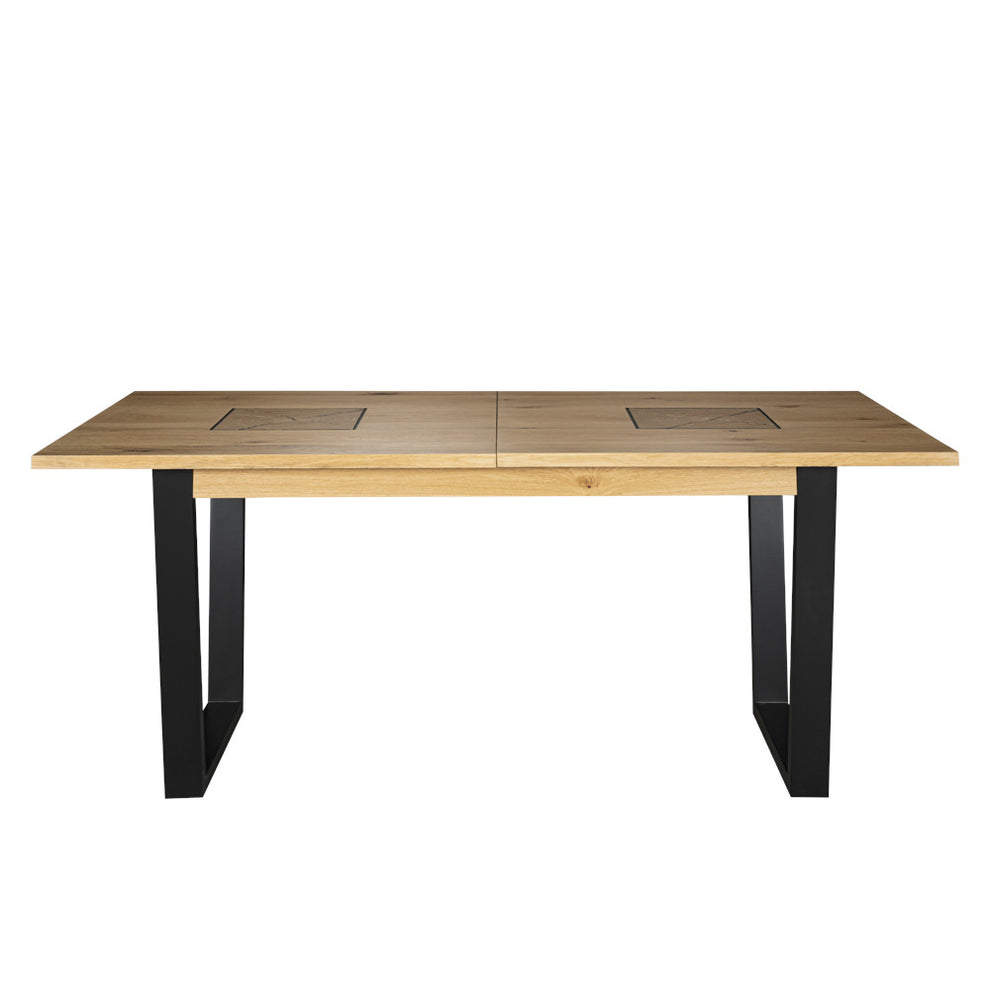Masa Extensibila Urbano Oak, Stejar Rustic Si Negru, 180/230 X 76.5 X 90 Cm