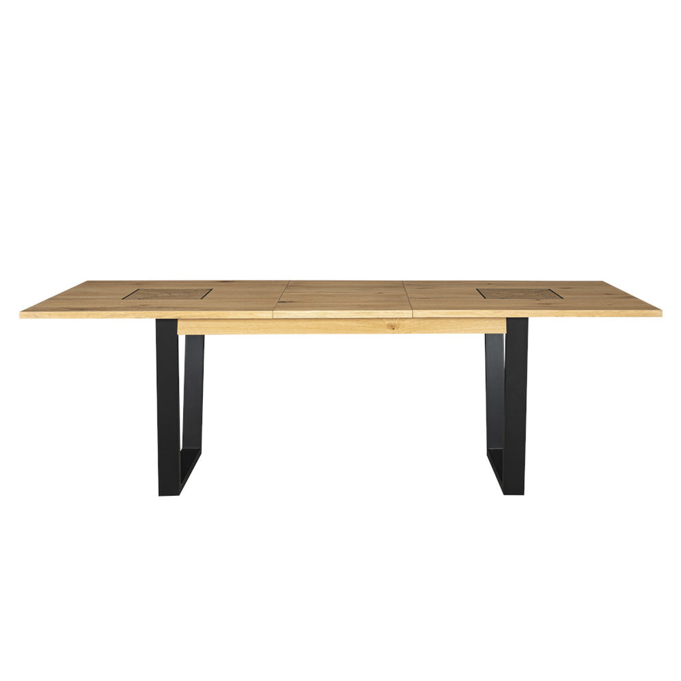 Masa Extensibila Urbano Oak, Stejar Rustic Si Negru, 180/230 X 76.5 X 90 Cm