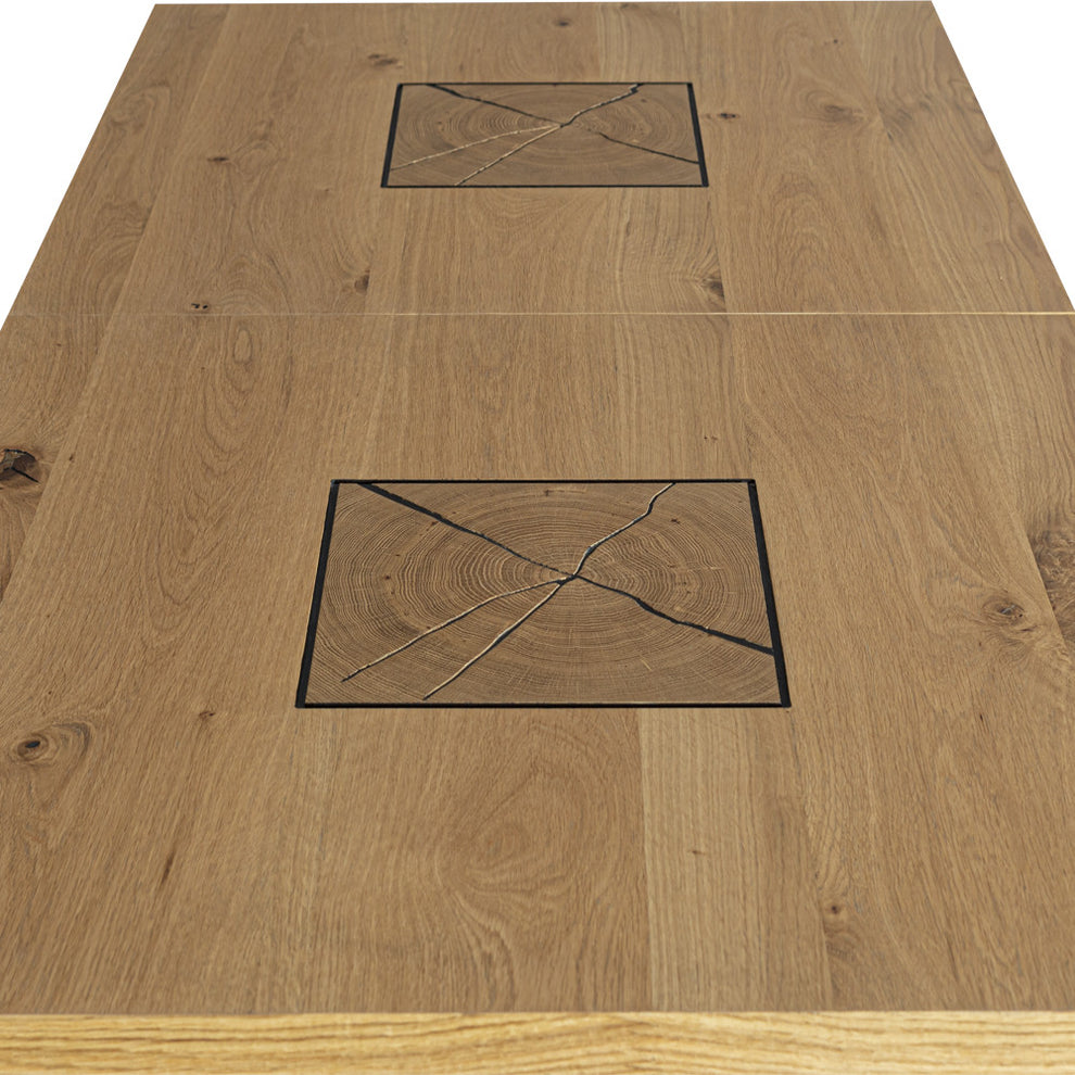 Masa Extensibila Urbano Oak, Stejar Rustic Si Negru, 180/230 X 76.5 X 90 Cm