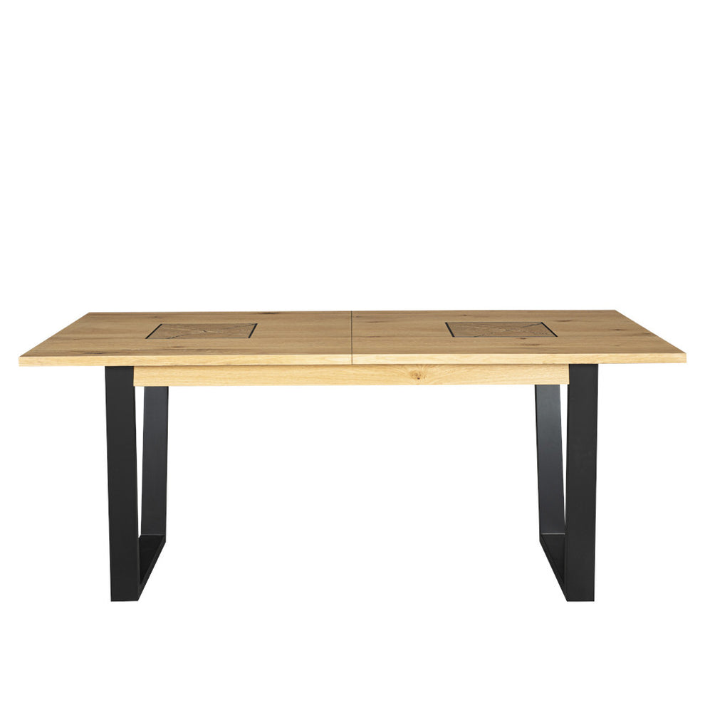 Masa Extensibila Urbano Oak, Stejar Rustic Si Negru, 180/230 X 76.5 X 90 Cm