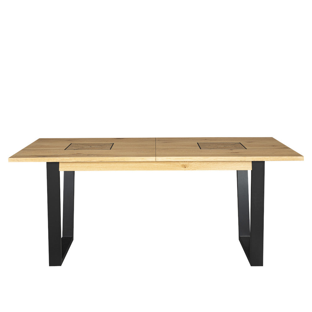 Masa Extensibila Urbano Oak, Stejar Rustic Si Negru, 160/210 X 76.5 X 90 Cm