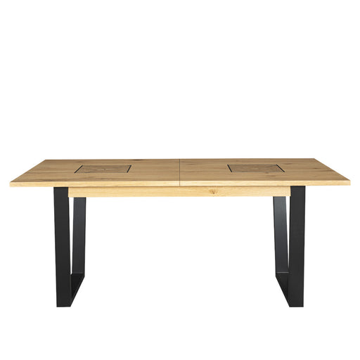 Masa Extensibila Urbano Oak, Stejar Rustic Si Negru, 160/210 X 76.5 X 90 Cm