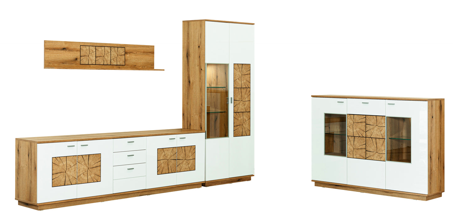 Polita Dakota White, Alb Si Natur, 150 Cm
