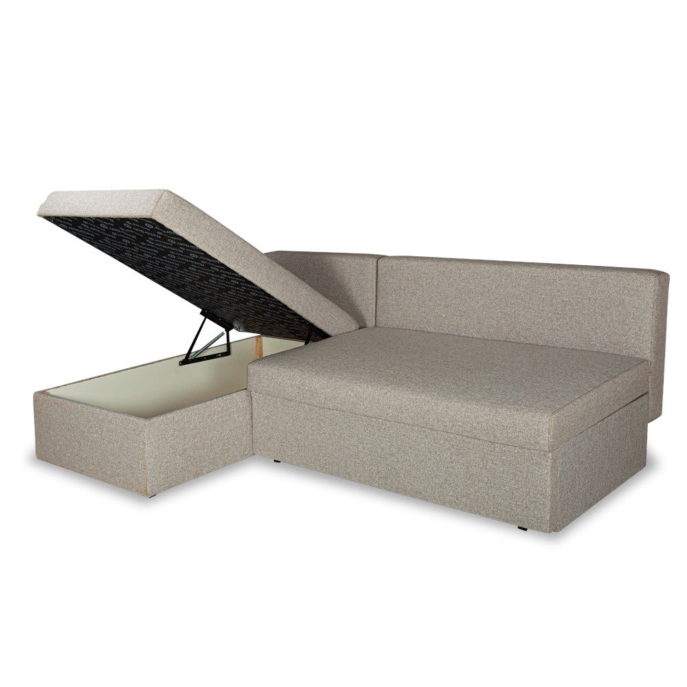 Coltar Extensibil Cu Lada Vario, Interschimbabil Stanga/Dreapta, Gri, 220 X 80 X 155 Cm