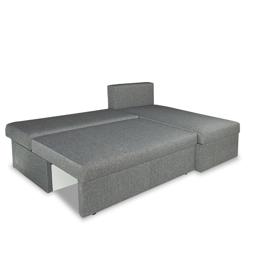Coltar Extensibil Cu Lada, Vario Interschimbabil Stanga/Dreapta, Gri Inchis, 220 X 80 X 155 Cm