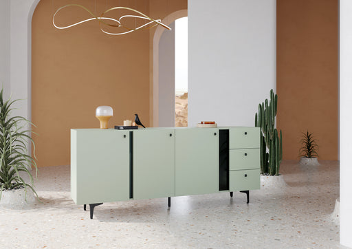 Comoda Cato Cu 3 Usi Si 3 Sertare, Verde Salvie, 200Cm