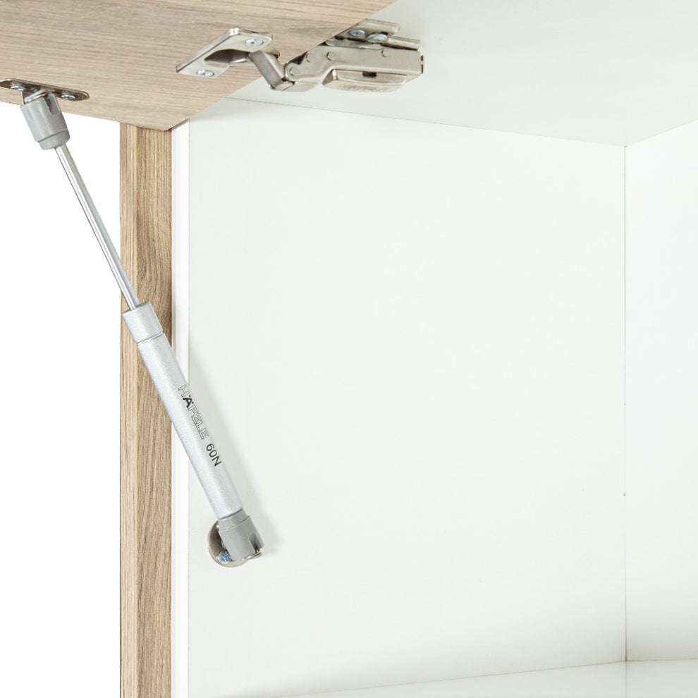 Bucatarie Evo Gri Antracit Si Natur, Front Mdf Lucios, 247.6 X 223 X 60 Cm