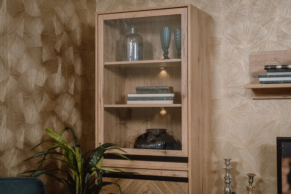 Vitrina Solletico Stejar Bartex Si Stejar Spica, 63.4 Cm