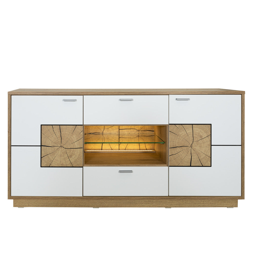 Set Living Urbano White Cu Polita, 285 cm