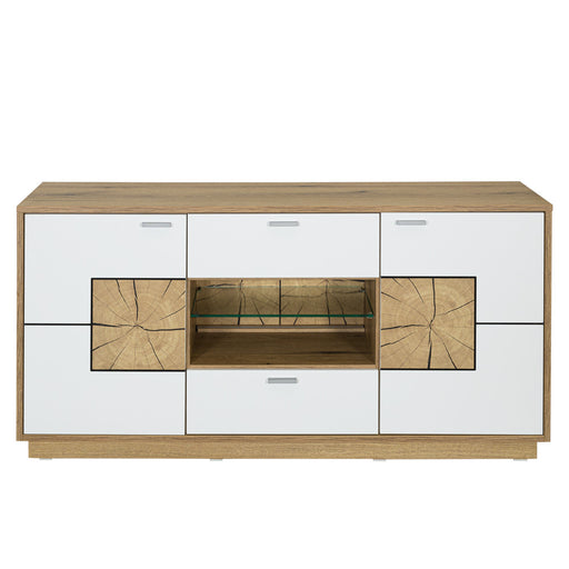 Set Living Urbano White Cu Polita, 285 cm