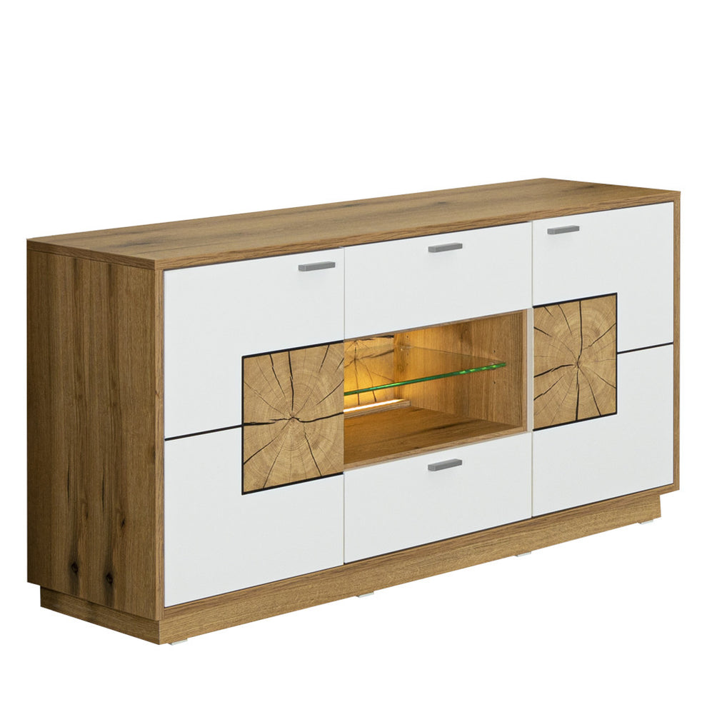 Set Living Urbano White Cu Polita, 285 cm