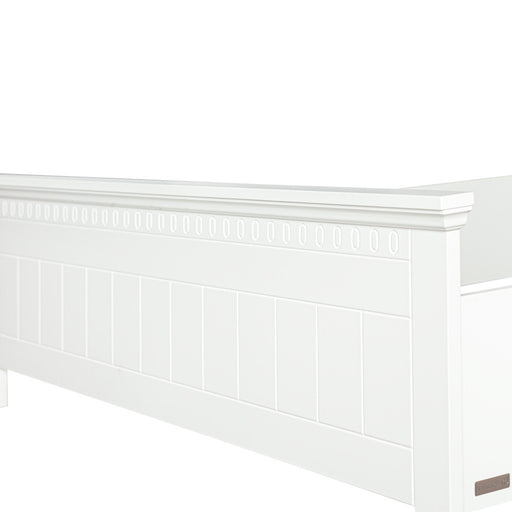 Pat Dormitor Saint Tropez, Dimensiune Saltea 180 x 200 Cm, Tablie Tapitata, Vopsit Alb