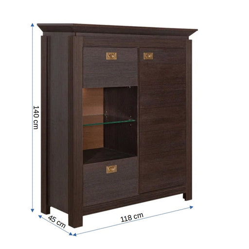 Comoda Bar Living Saigon Cantori Cu 2 Usi Si 1 Sertar, 118 Cm