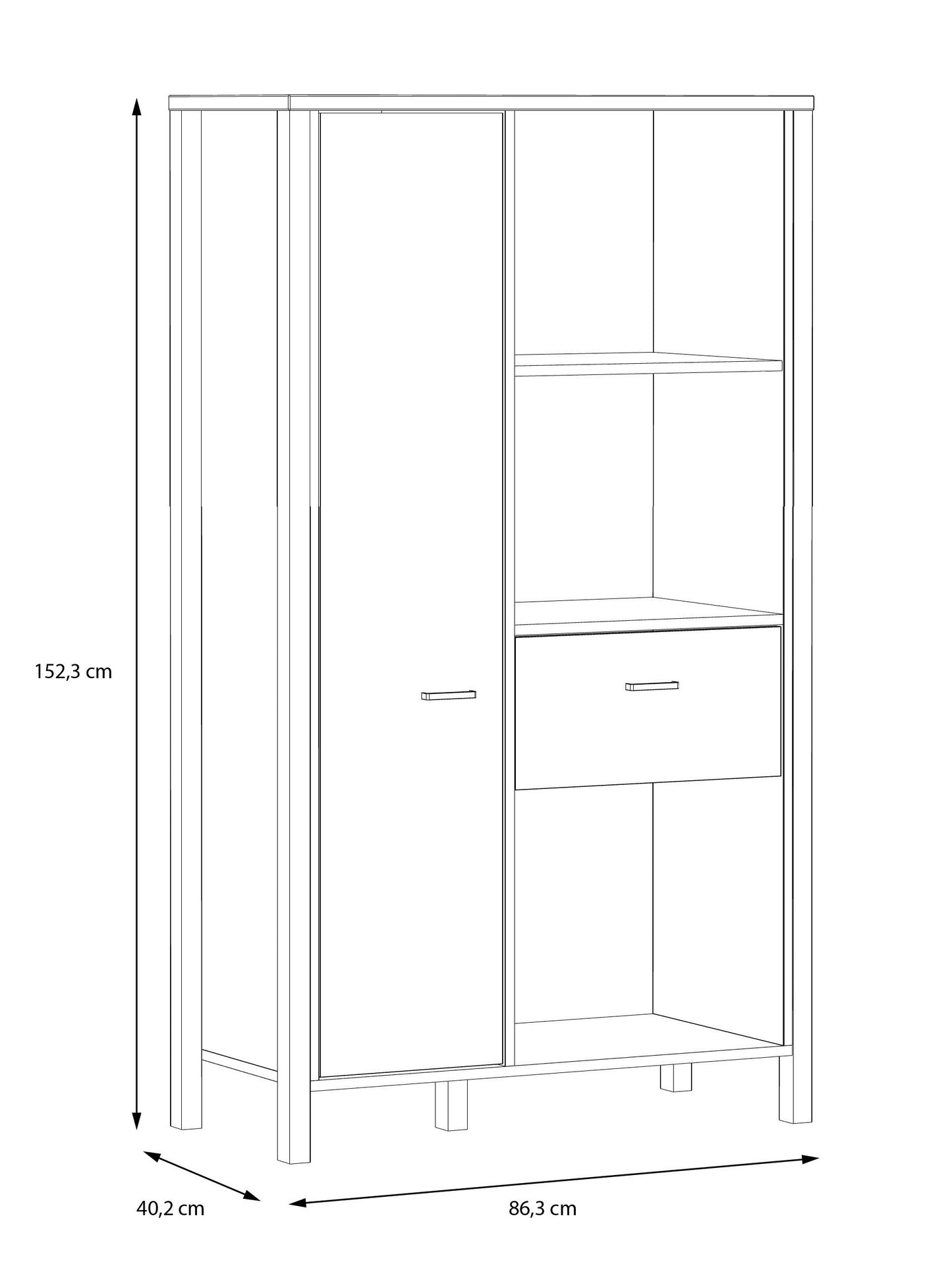 Biblioteca Hight Rock 86.3 Cm
