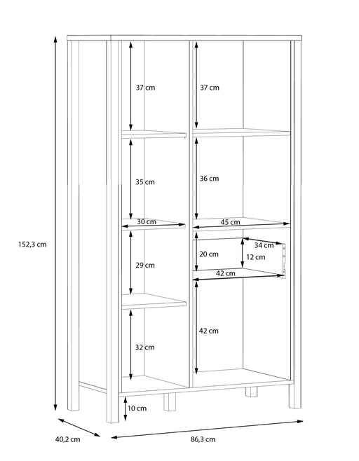 Biblioteca Hight Rock 86.3 Cm