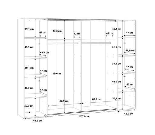 Dulap Energy Alb, 270 Cm