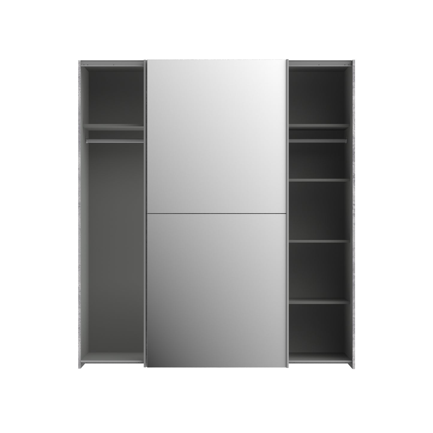 Dulap Kalis Beton Optic Gri Deschis, 170.3 Cm