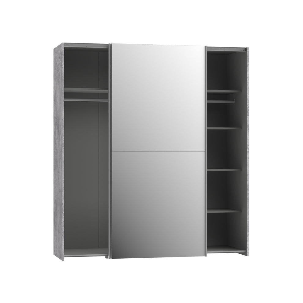 Dulap Kalis Beton Optic Gri Deschis, 170.3 Cm