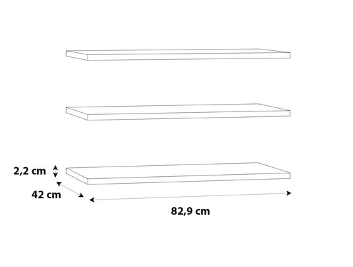 Set 3 Polite Dulap Rimrock Gri, 82.9 cm