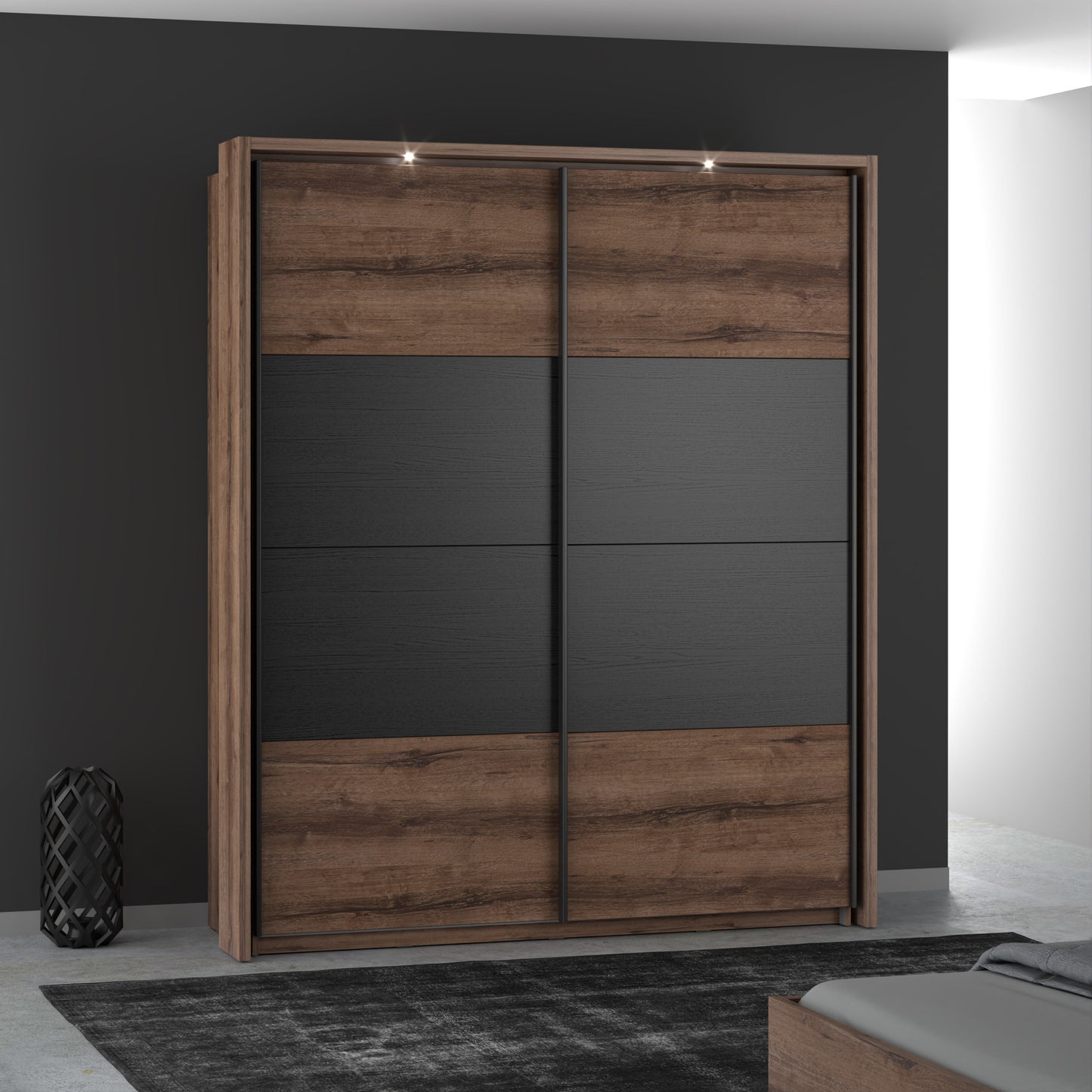 Rama Cu Led Dulap Rimrock Stejar Pamantiu, 230.9 cm