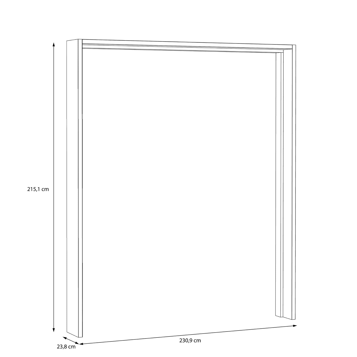 Rama Cu Led Dulap Rimrock Stejar Pamantiu, 230.9 cm