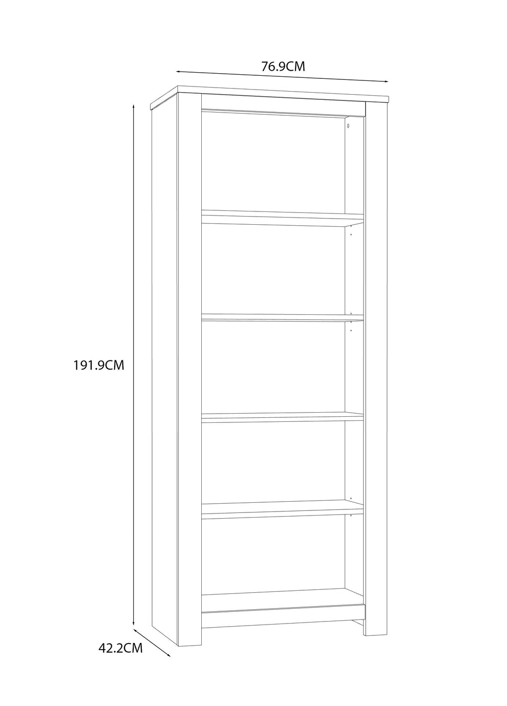 Biblioteca Havana 77 Cm