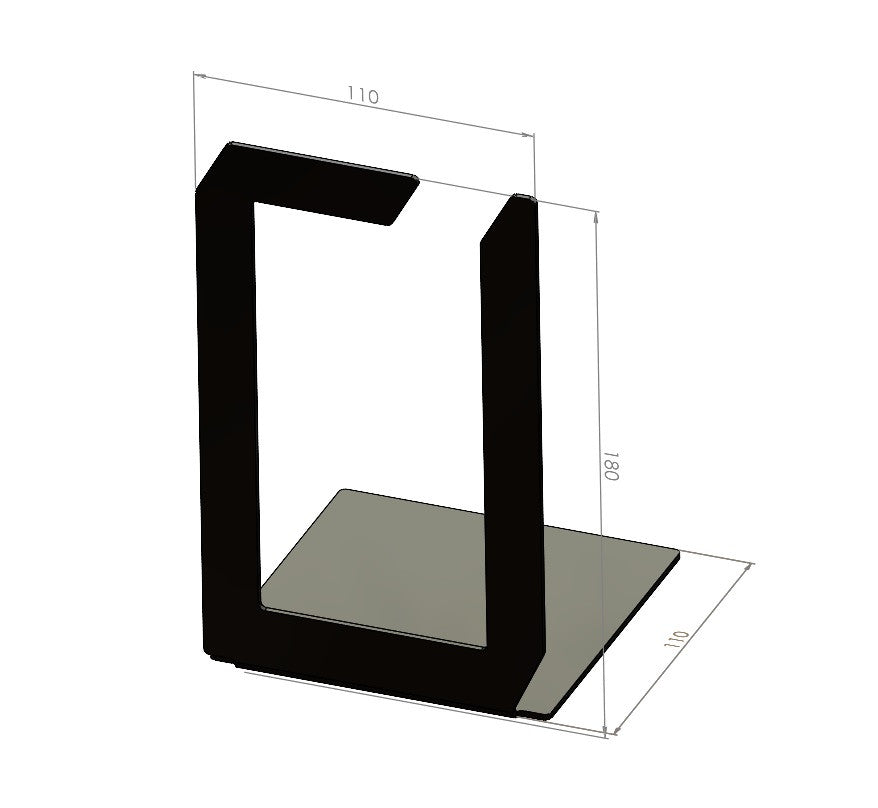 Suport De Carte Cub Otel Negru Mat, 18 X 11 Cm