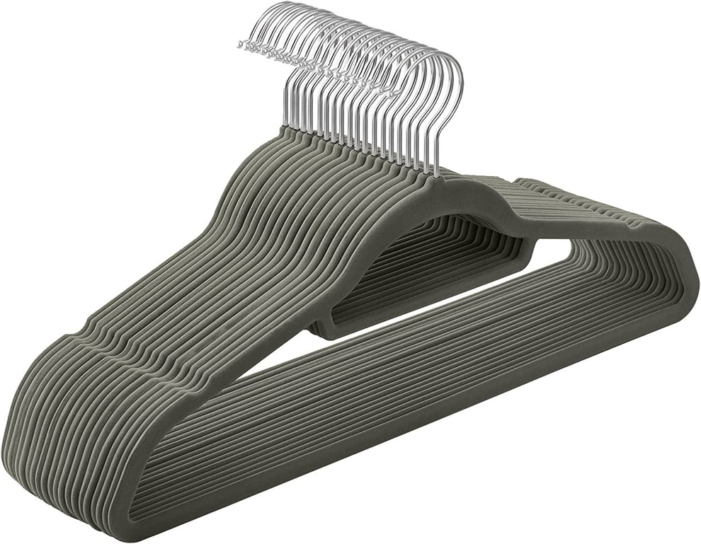Set De 20 De Umerase Din Catifea, Gri, 43.5 Cm