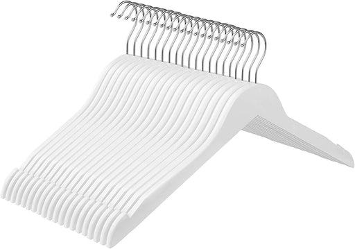 Pachet 20 Umerase Din Lemn, Alb, 44 Cm