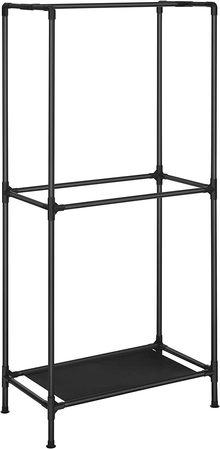 Dulap Deschis Cu 3 Sine Pentru Haine, Negru, 95 Cm