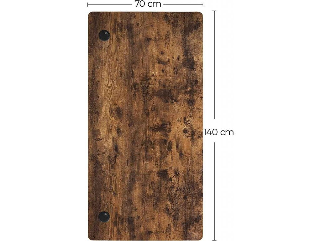 Blat De Lucru Pentru Birou Electric, Maro Vintage Si Negru, 70 X 140 Cm