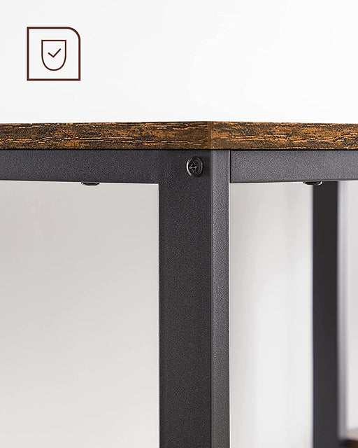 Birou Cu 2 Rafturi , Maro Rustic Si Negru, 140 X 60 Cm