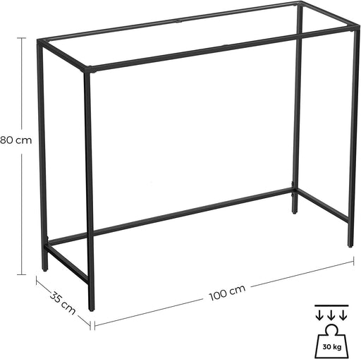 Consola Cu Picioare Reglabile, Negru, 100 X 35 Cm