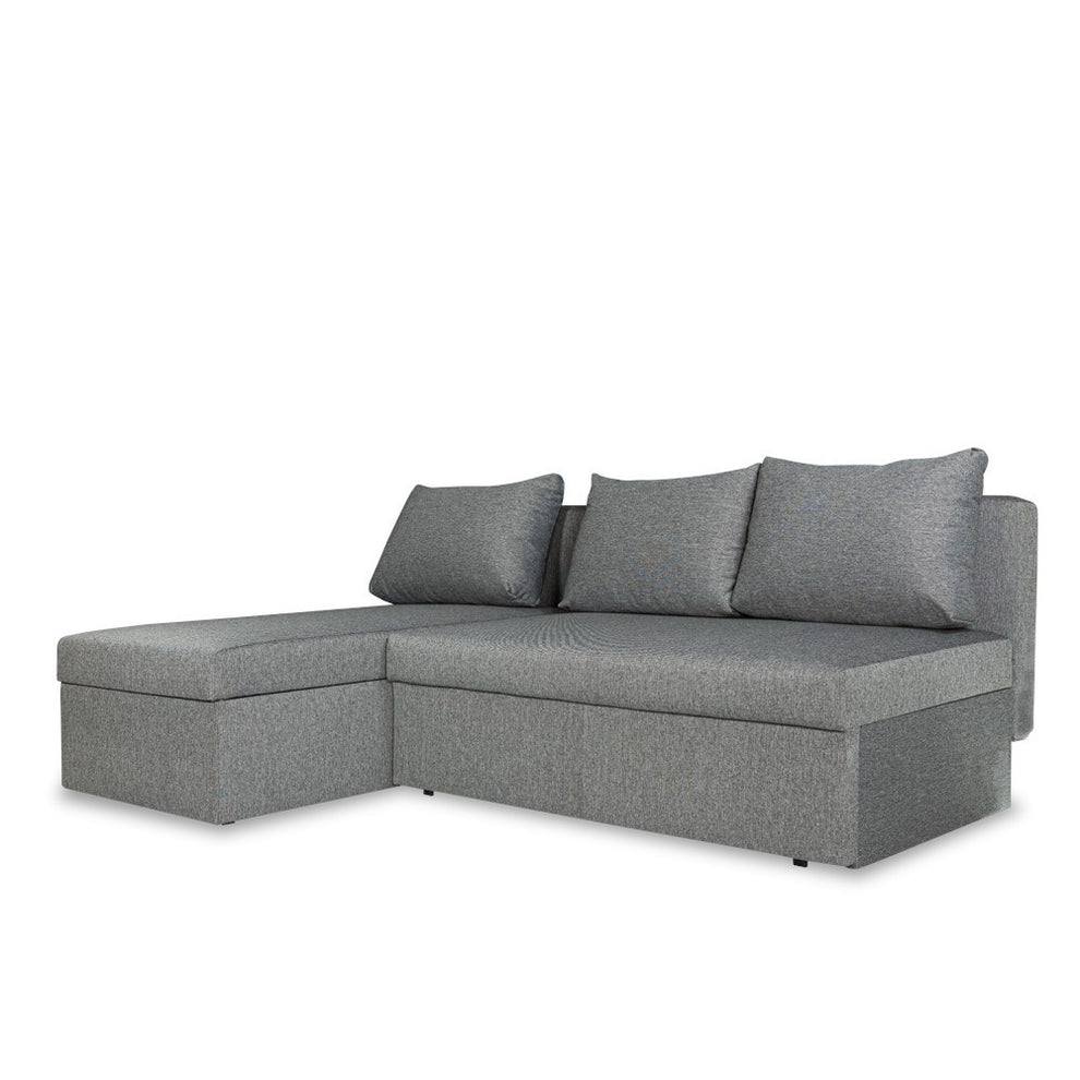Coltar Extensibil Cu Lada, Vario Interschimbabil Stanga/Dreapta, Gri Inchis, 220 X 80 X 155 Cm