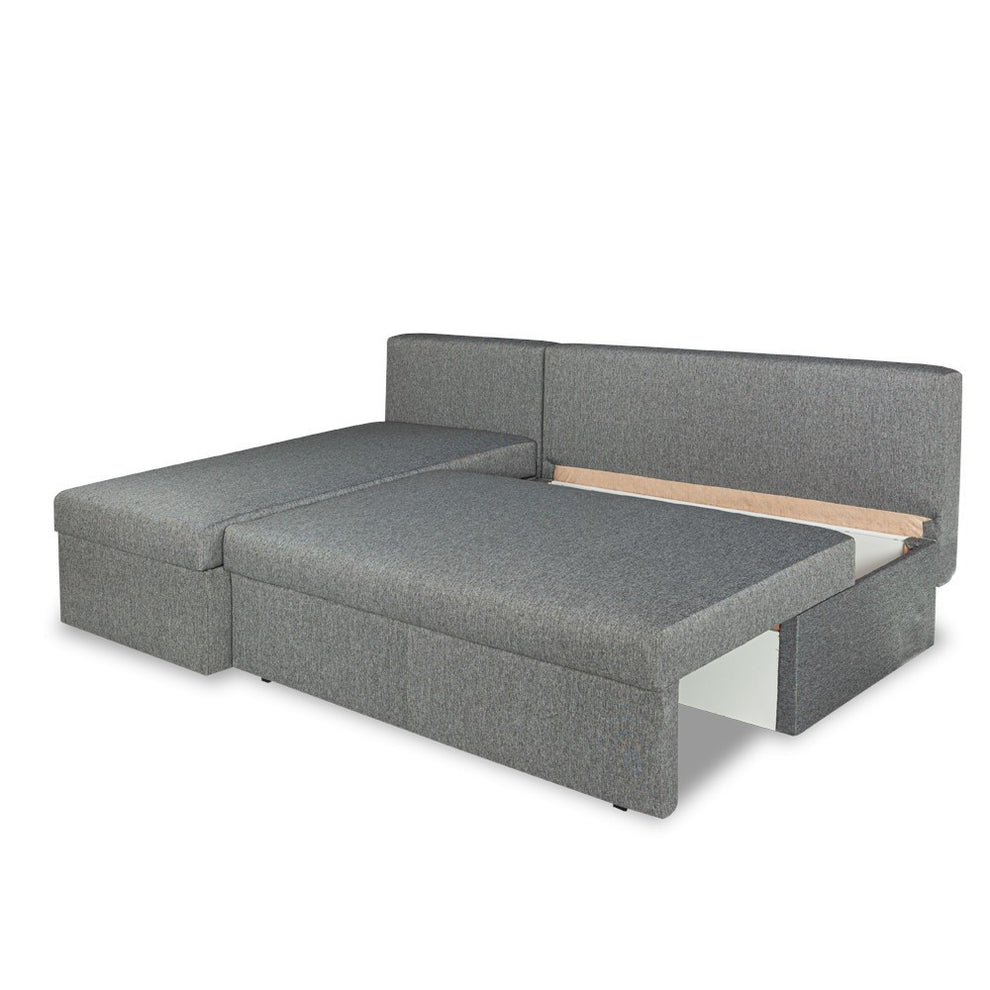 Coltar Extensibil Cu Lada, Vario Interschimbabil Stanga/Dreapta, Gri Inchis, 220 X 80 X 155 Cm