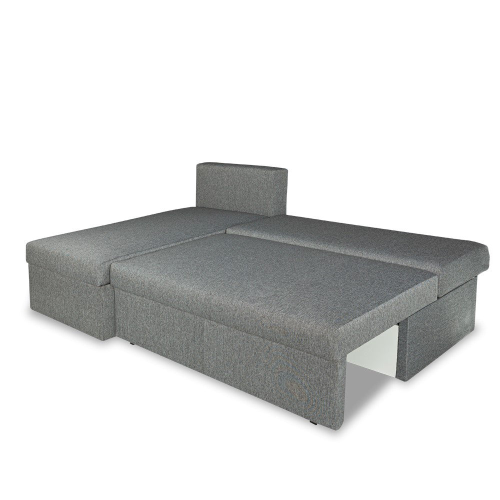 Coltar Extensibil Cu Lada, Vario Interschimbabil Stanga/Dreapta, Gri Inchis, 220 X 80 X 155 Cm